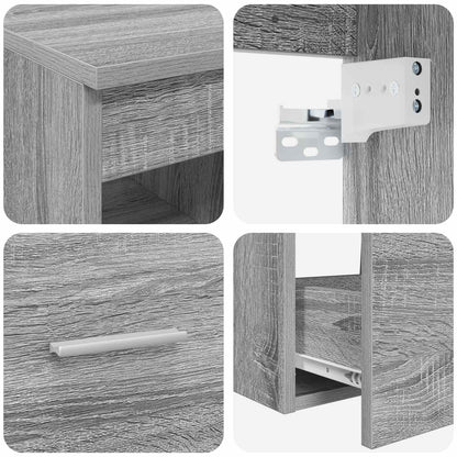 Bathroom Furniture Set 2 pcs Grey Sonoma Engineered Wood