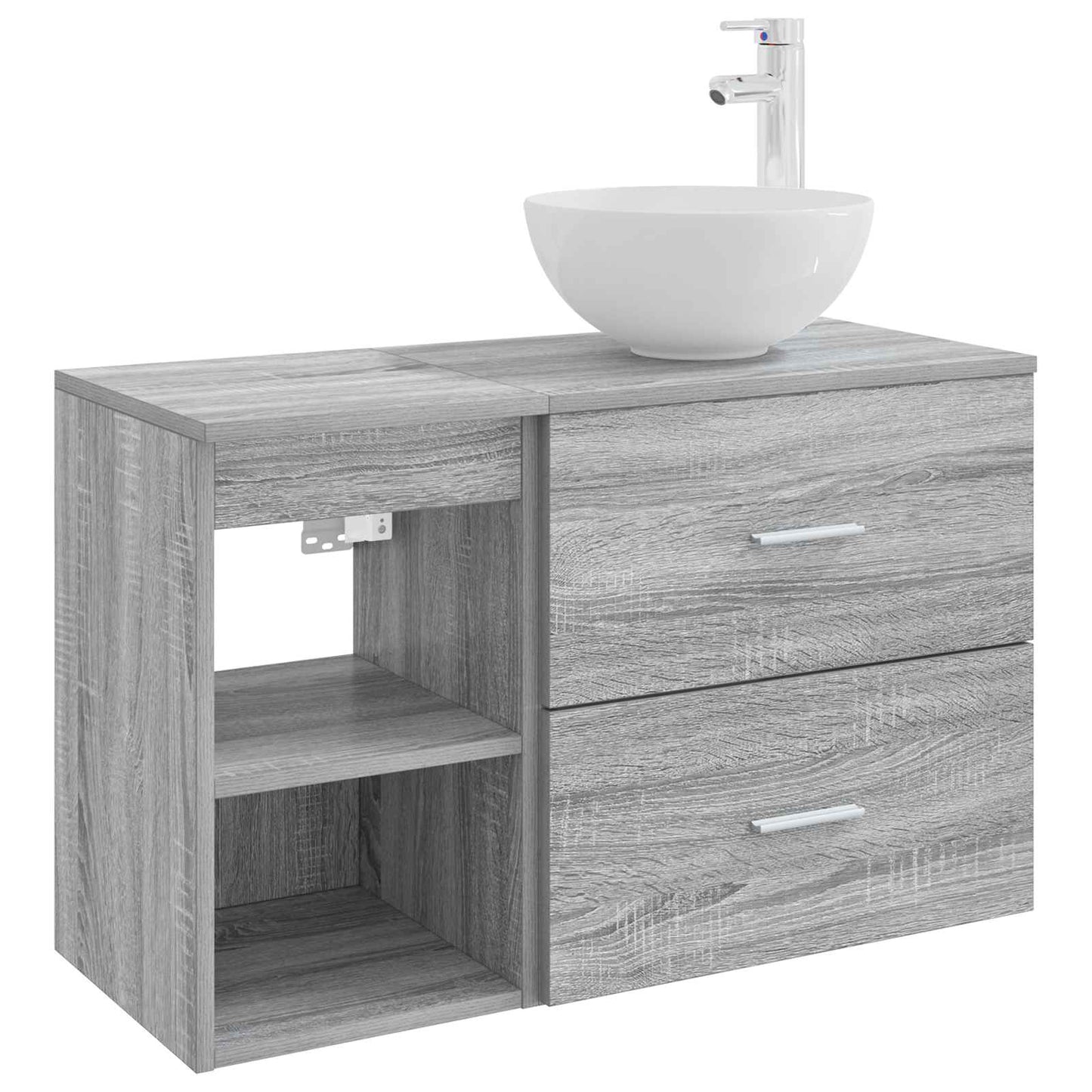 Bathroom Furniture Set 2 pcs Grey Sonoma Engineered Wood