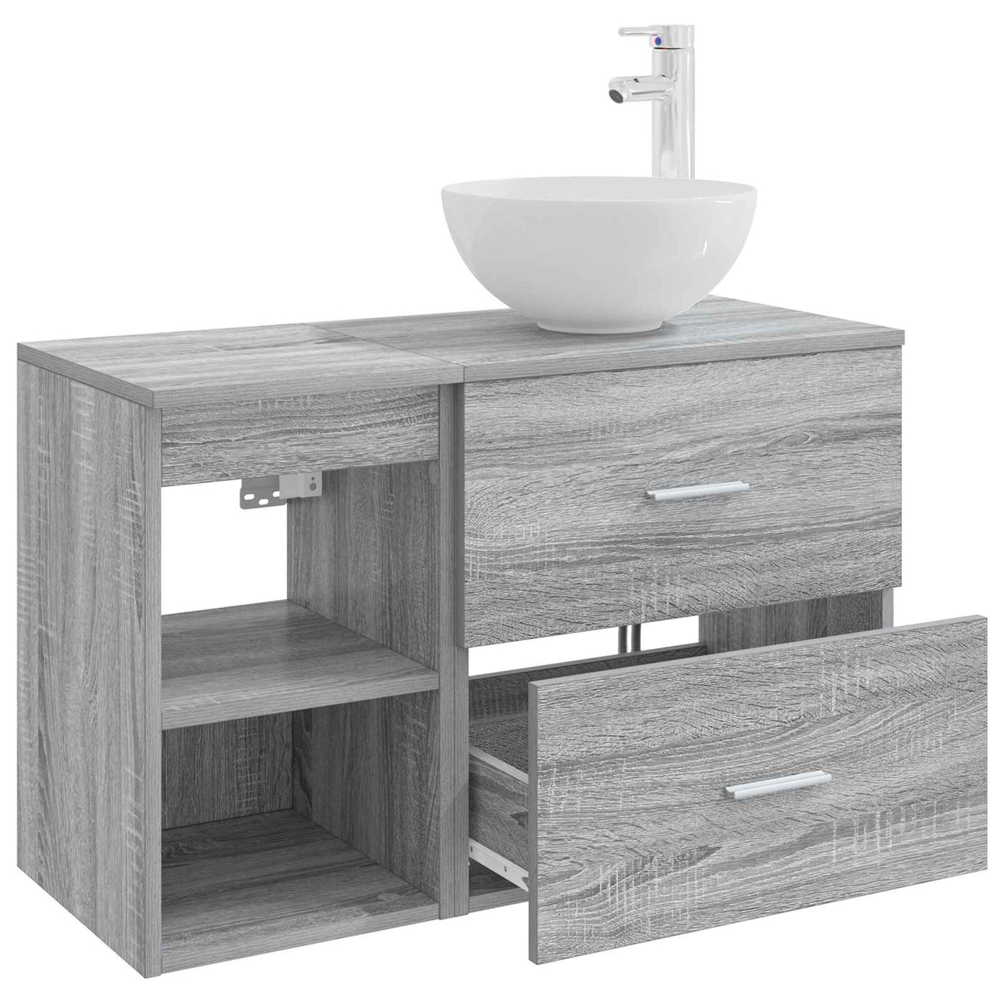 Bathroom Furniture Set 2 pcs Grey Sonoma Engineered Wood