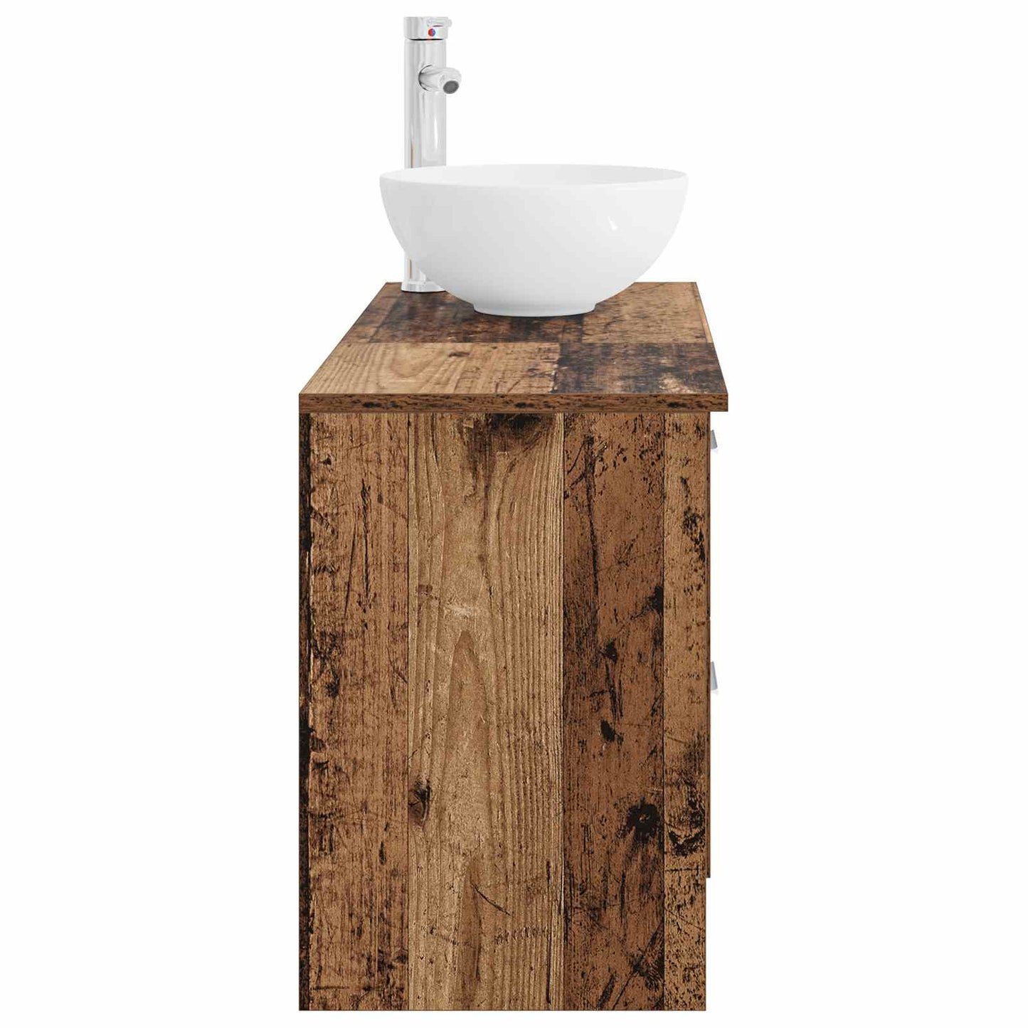 Bathroom Furniture Set 2 pcs Old Wood Engineered Wood