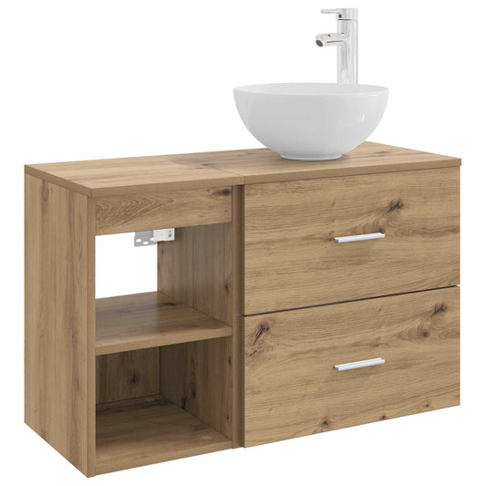 Bathroom Furniture Set 2 pcs Artisan Oak Engineered Wood