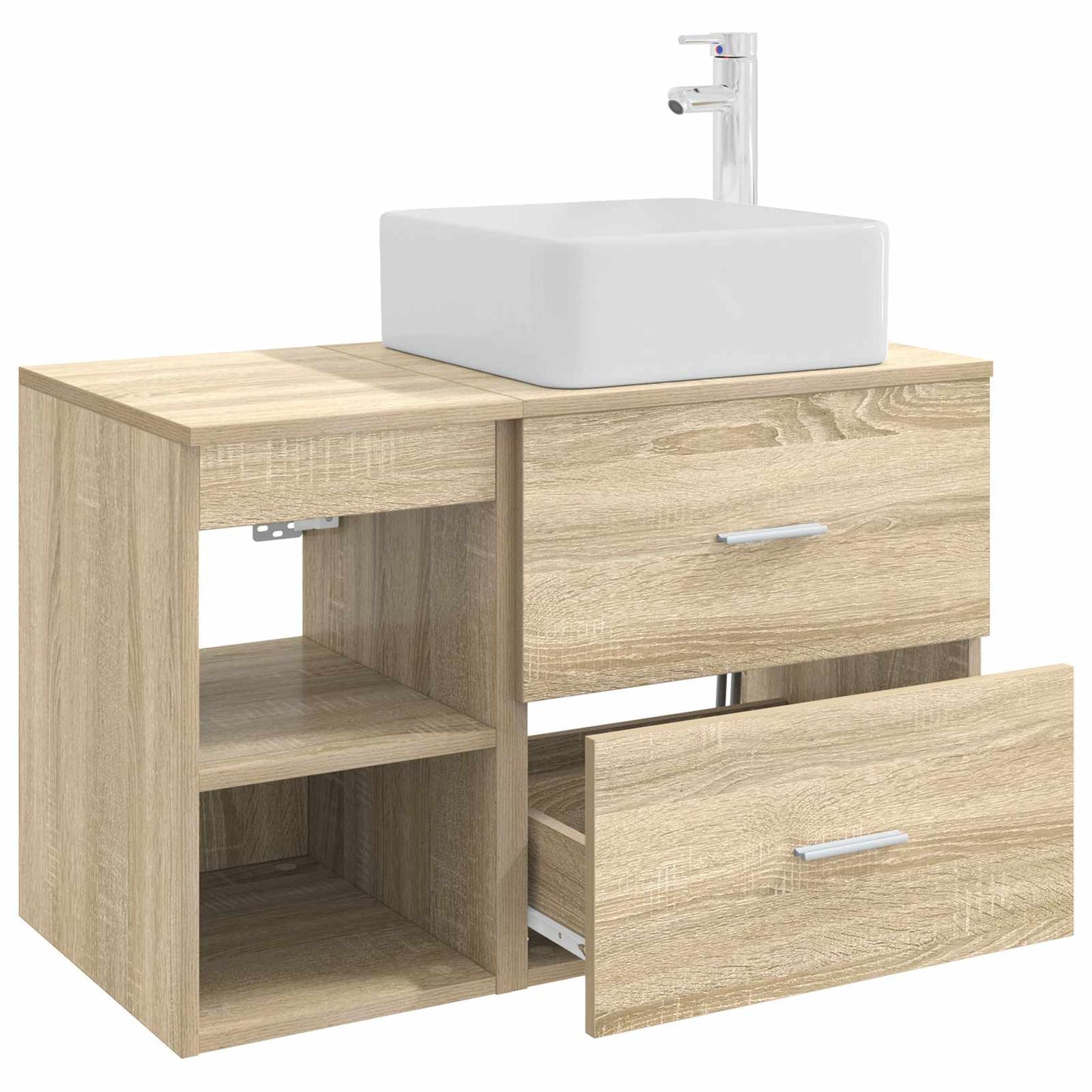 Bathroom Furniture Set 2 pcs Sonoma Oak Engineered Wood