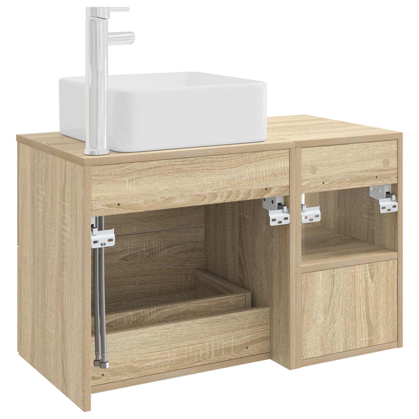 Bathroom Furniture Set 2 pcs Sonoma Oak Engineered Wood