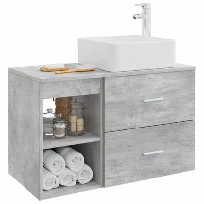 Bathroom Furniture Set 2 pcs Concrete Grey Engineered Wood
