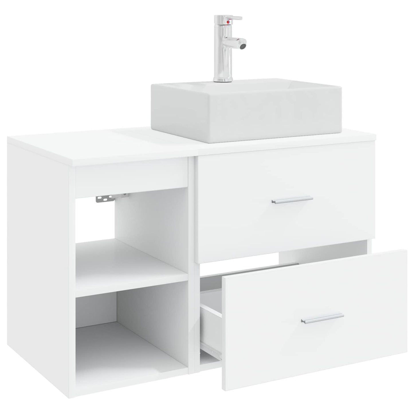Bathroom Furniture Set 2 pcs White Engineered Wood