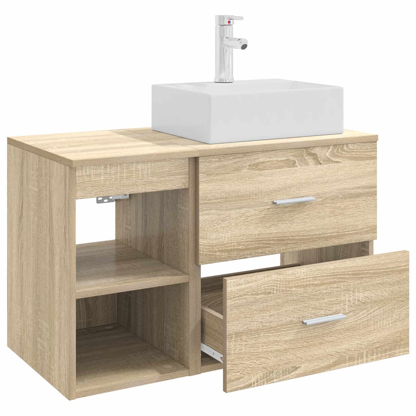Bathroom Furniture Set 2 pcs Sonoma Oak Engineered Wood