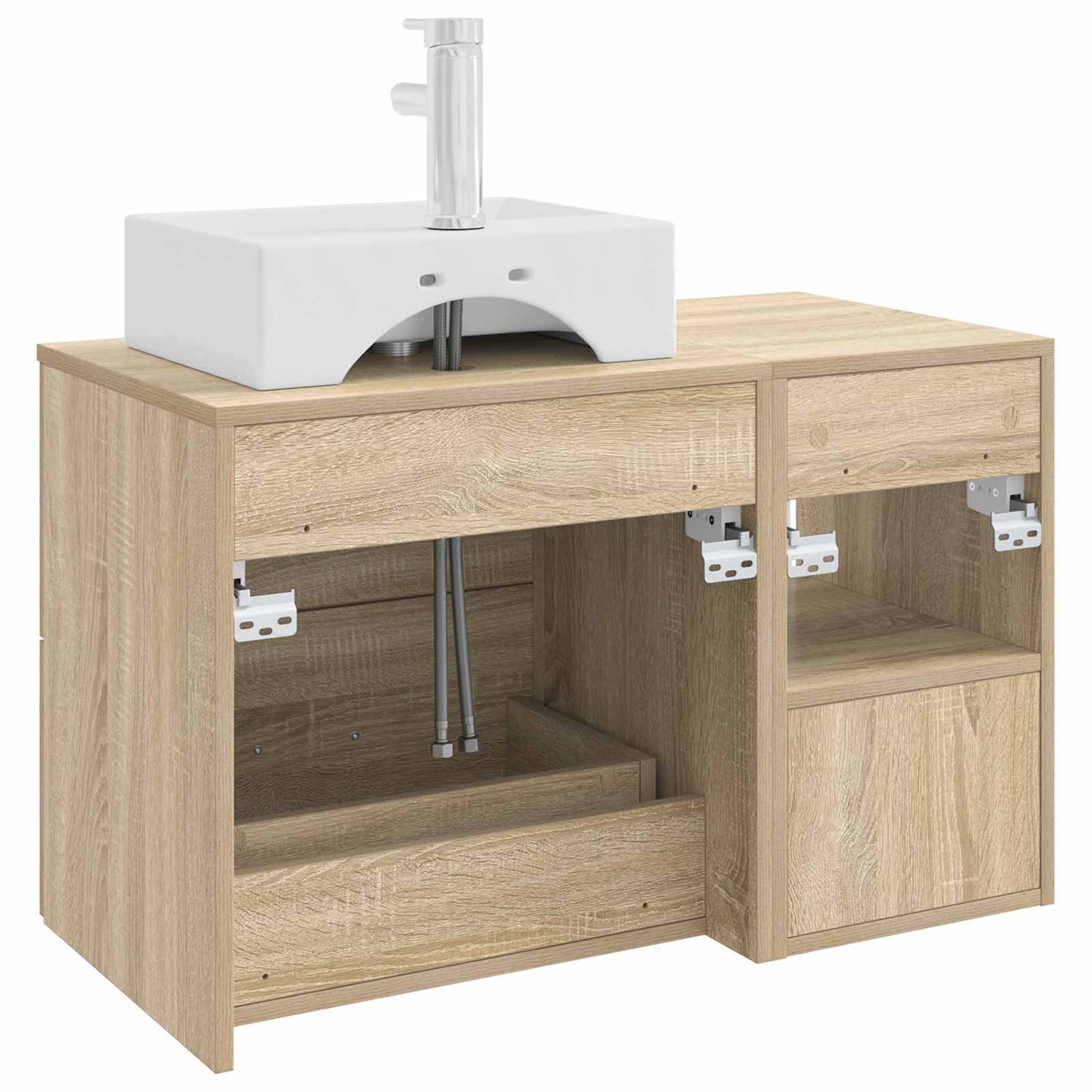 Bathroom Furniture Set 2 pcs Sonoma Oak Engineered Wood
