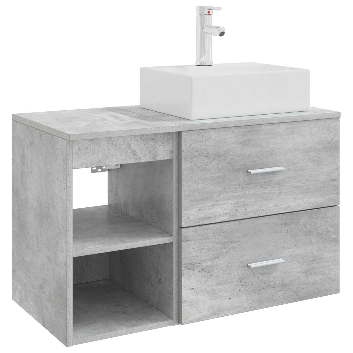 Bathroom Furniture Set 2 pcs Concrete Grey Engineered Wood