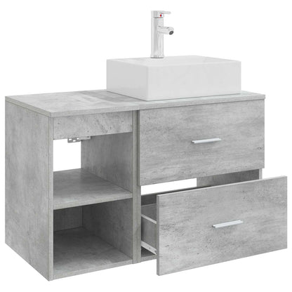 Bathroom Furniture Set 2 pcs Concrete Grey Engineered Wood