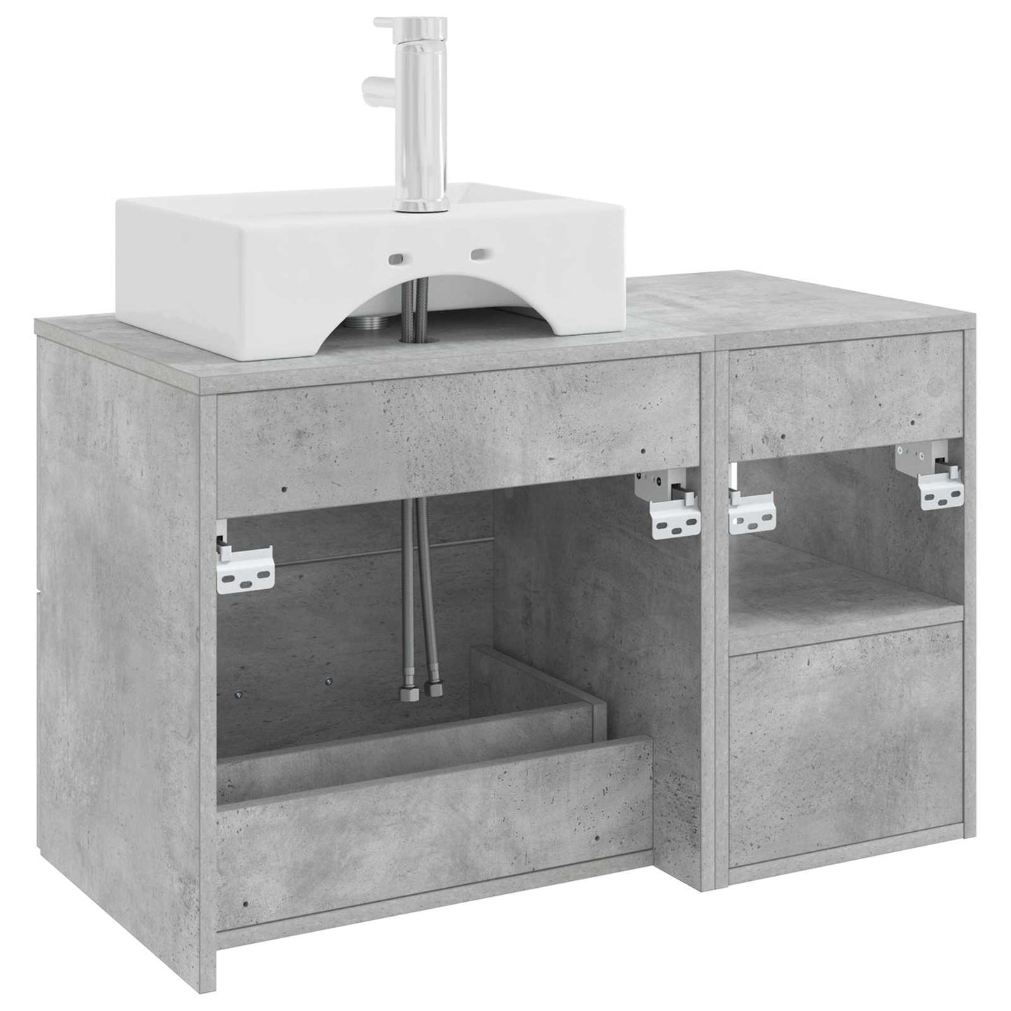 Bathroom Furniture Set 2 pcs Concrete Grey Engineered Wood