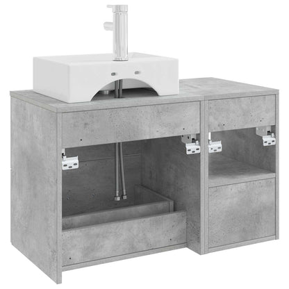 Bathroom Furniture Set 2 pcs Concrete Grey Engineered Wood