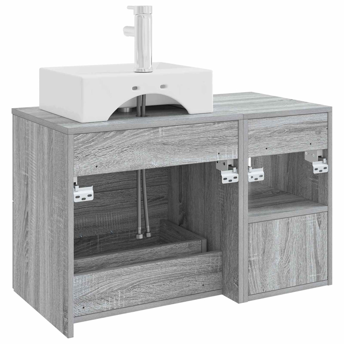 Bathroom Furniture Set 2 pcs Grey Sonoma Engineered Wood