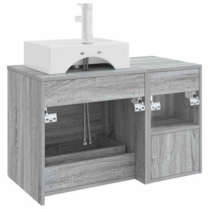 Bathroom Furniture Set 2 pcs Grey Sonoma Engineered Wood