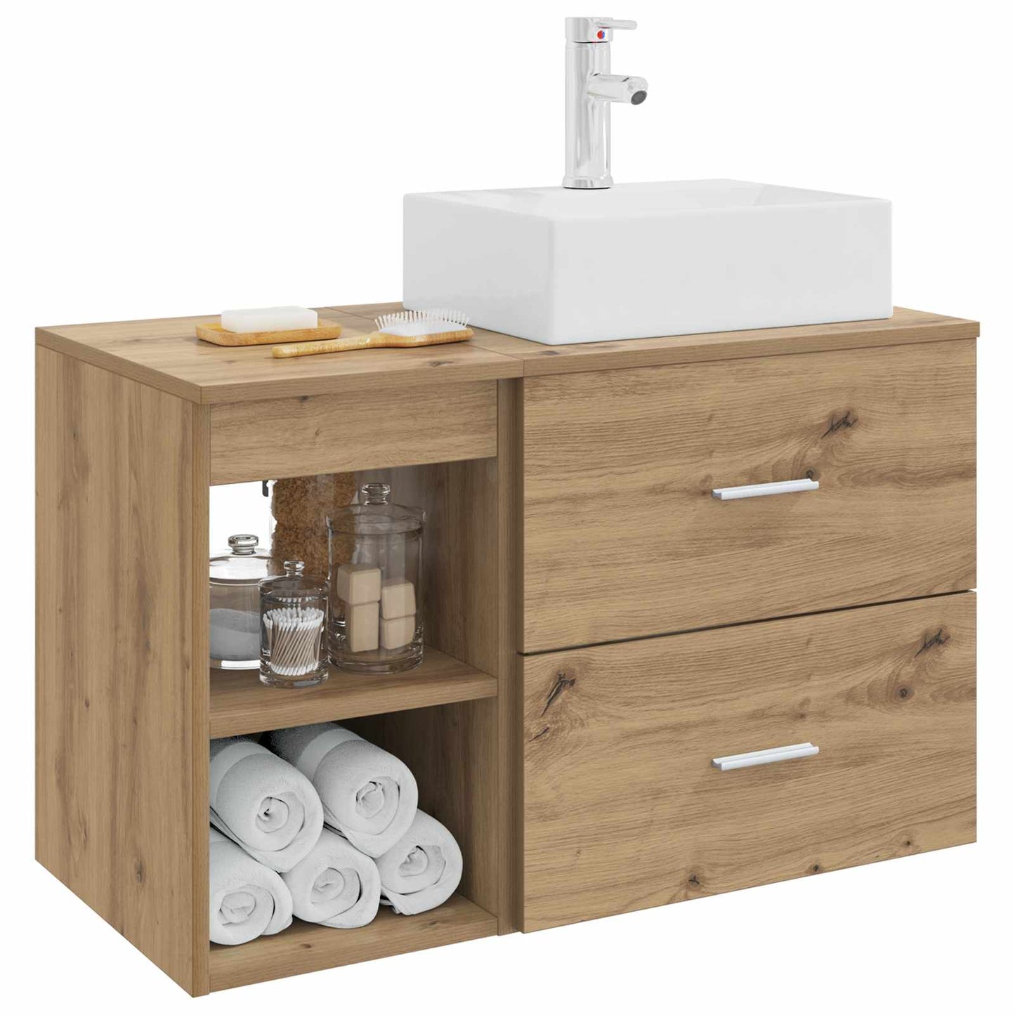 Bathroom Furniture Set 2 pcs Artisan Oak Engineered Wood