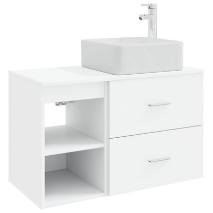 Bathroom Furniture Set 2 pcs White Engineered Wood