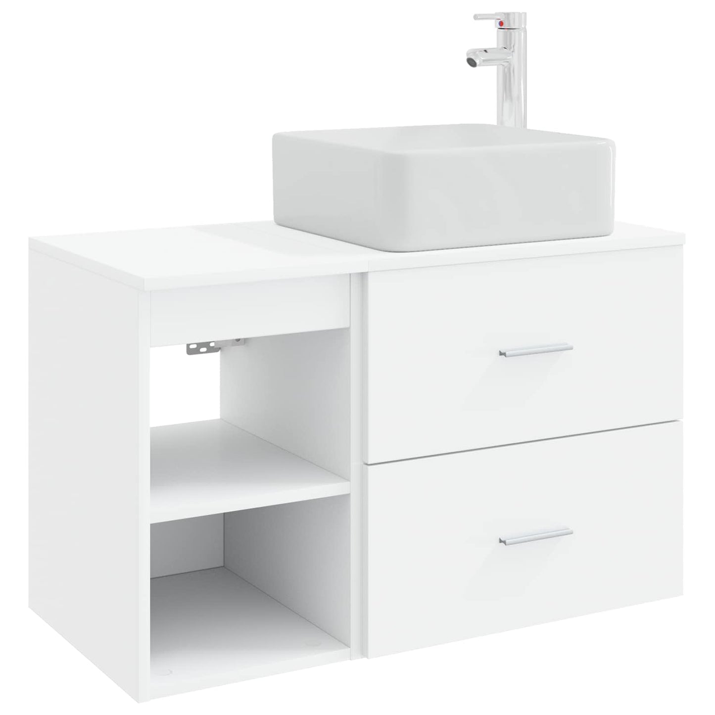 Bathroom Furniture Set 2 pcs White Engineered Wood
