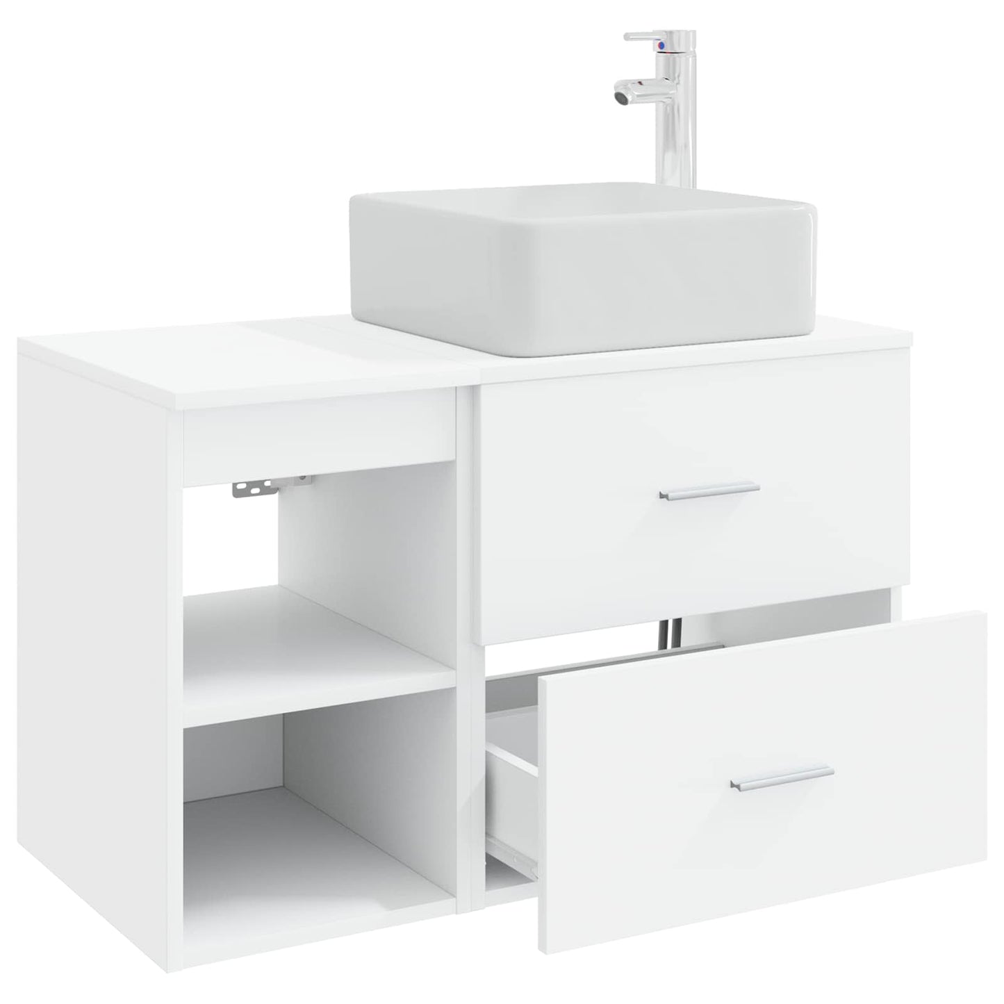 Bathroom Furniture Set 2 pcs White Engineered Wood