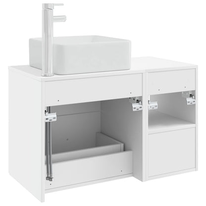 Bathroom Furniture Set 2 pcs White Engineered Wood