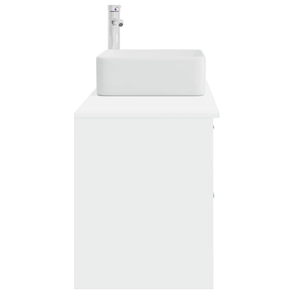 Bathroom Furniture Set 2 pcs White Engineered Wood