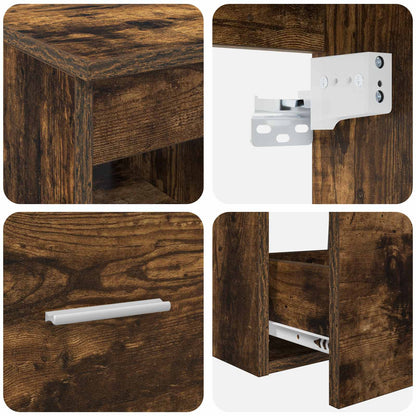 Bathroom Furniture Set 2 pcs Smoked Oak Engineered Wood
