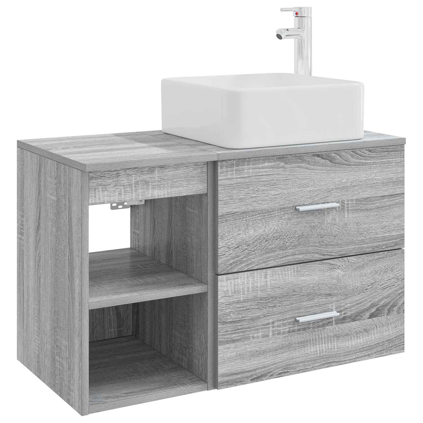 Bathroom Furniture Set 2 pcs Grey Sonoma Engineered Wood
