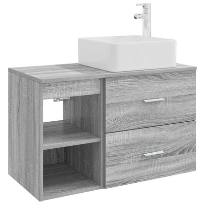 Bathroom Furniture Set 2 pcs Grey Sonoma Engineered Wood