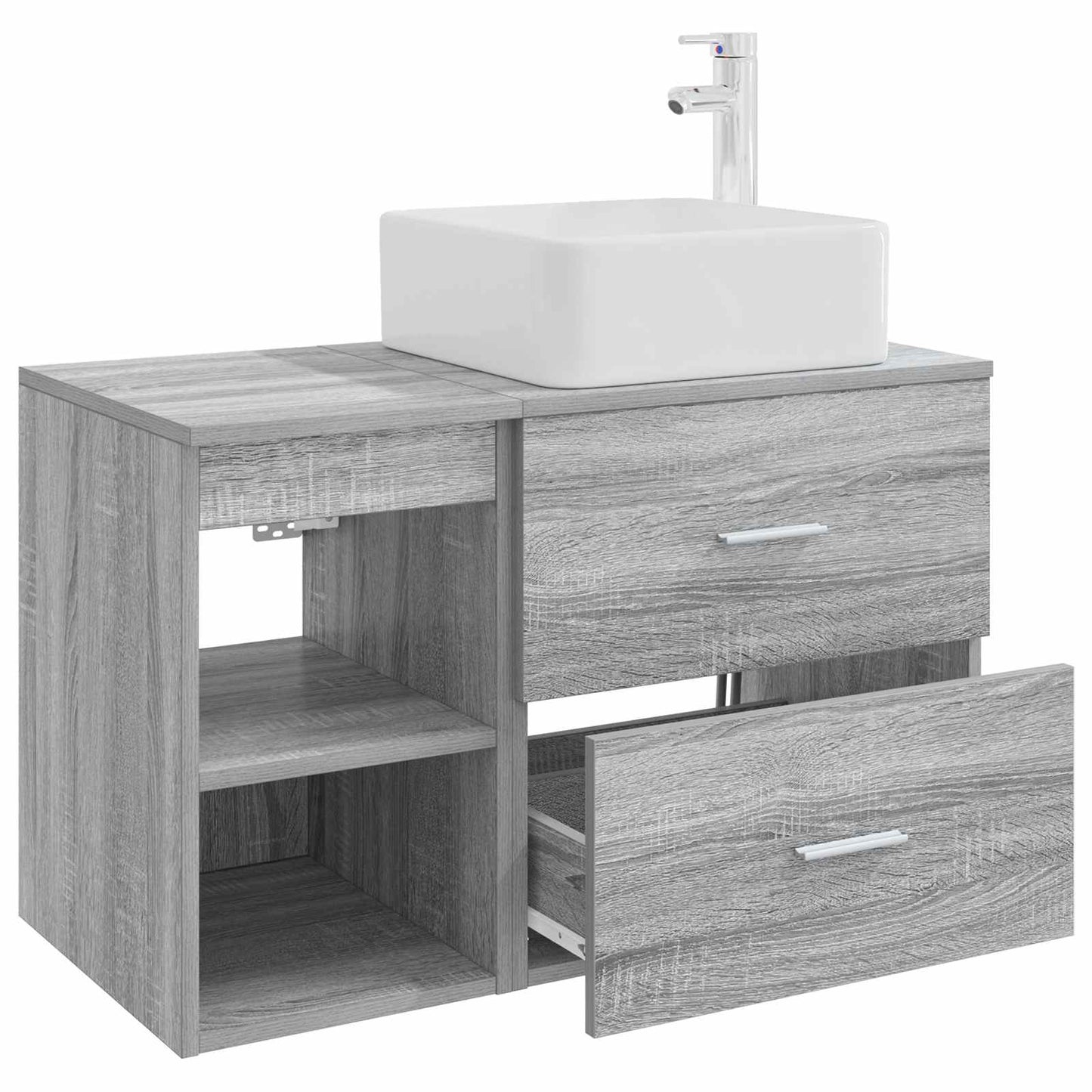 Bathroom Furniture Set 2 pcs Grey Sonoma Engineered Wood