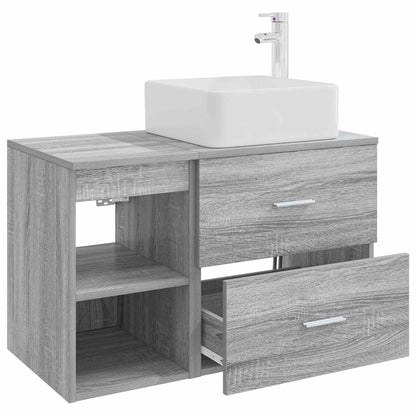 Bathroom Furniture Set 2 pcs Grey Sonoma Engineered Wood