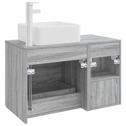 Bathroom Furniture Set 2 pcs Grey Sonoma Engineered Wood