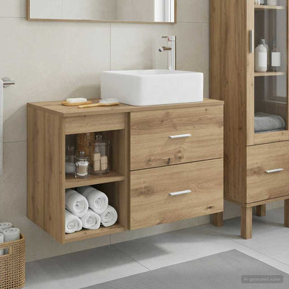 Bathroom Furniture Set 2 pcs Artisan Oak Engineered Wood