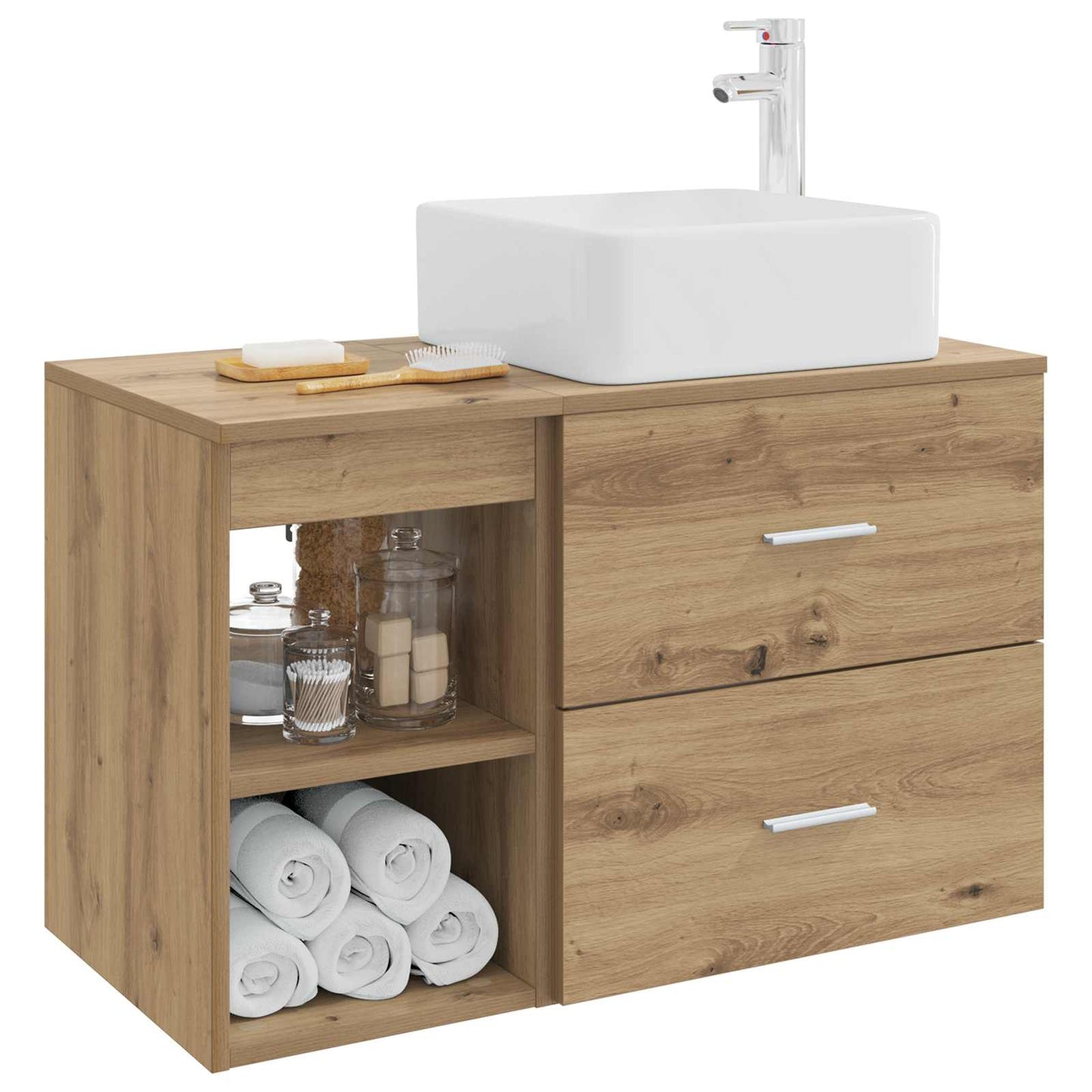 Bathroom Furniture Set 2 pcs Artisan Oak Engineered Wood