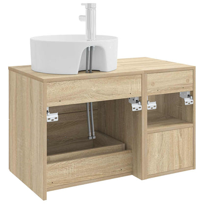 Bathroom Furniture Set 2 pcs Sonoma Oak Engineered Wood