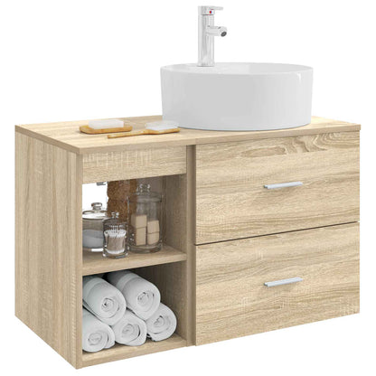 Bathroom Furniture Set 2 pcs Sonoma Oak Engineered Wood
