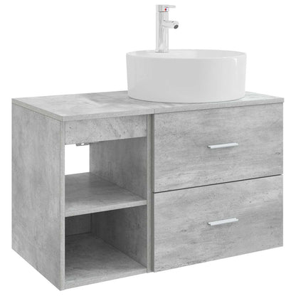 Bathroom Furniture Set 2 pcs Concrete Grey Engineered Wood