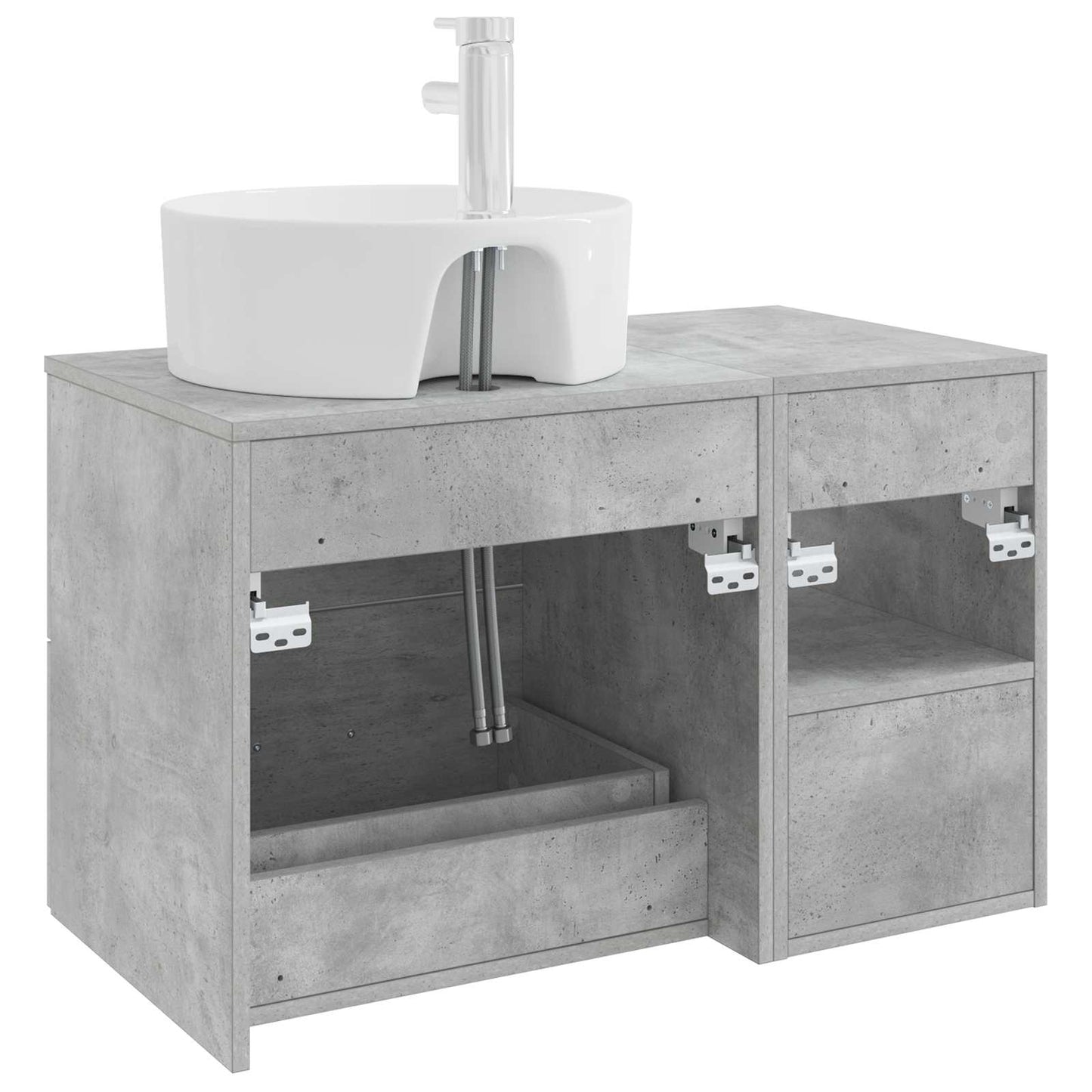 Bathroom Furniture Set 2 pcs Concrete Grey Engineered Wood