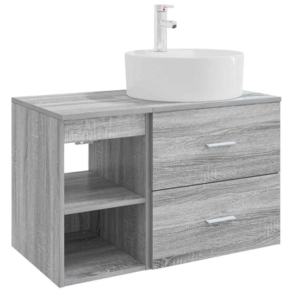 Bathroom Furniture Set 2 pcs Grey Sonoma Engineered Wood