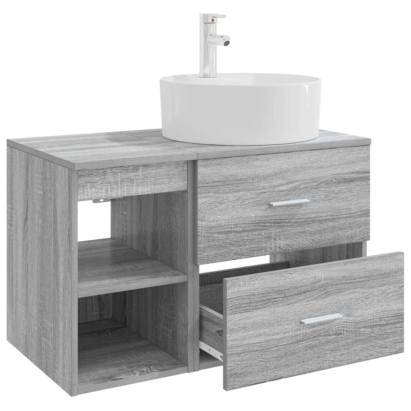 Bathroom Furniture Set 2 pcs Grey Sonoma Engineered Wood