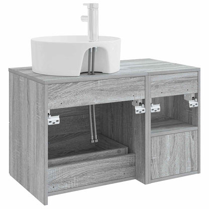 Bathroom Furniture Set 2 pcs Grey Sonoma Engineered Wood