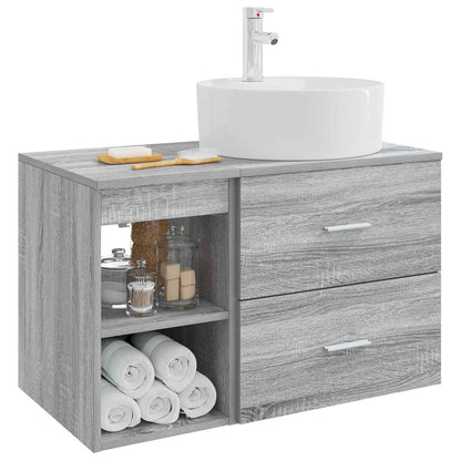 Bathroom Furniture Set 2 pcs Grey Sonoma Engineered Wood