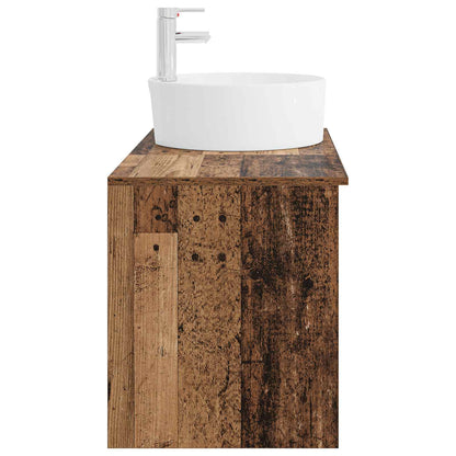 Bathroom Furniture Set 2 pcs Old Wood Engineered Wood
