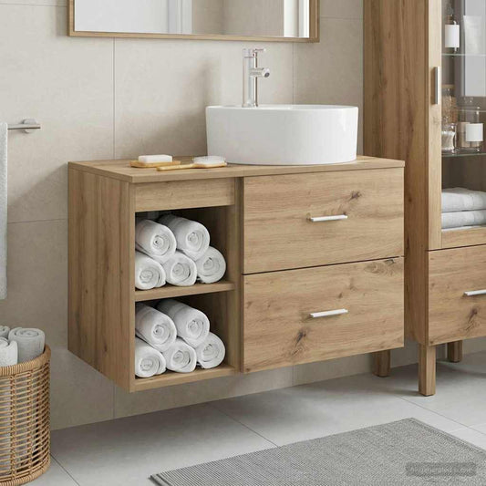 Bathroom Furniture Set 2 pcs Artisan Oak Engineered Wood