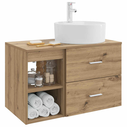 Bathroom Furniture Set 2 pcs Artisan Oak Engineered Wood