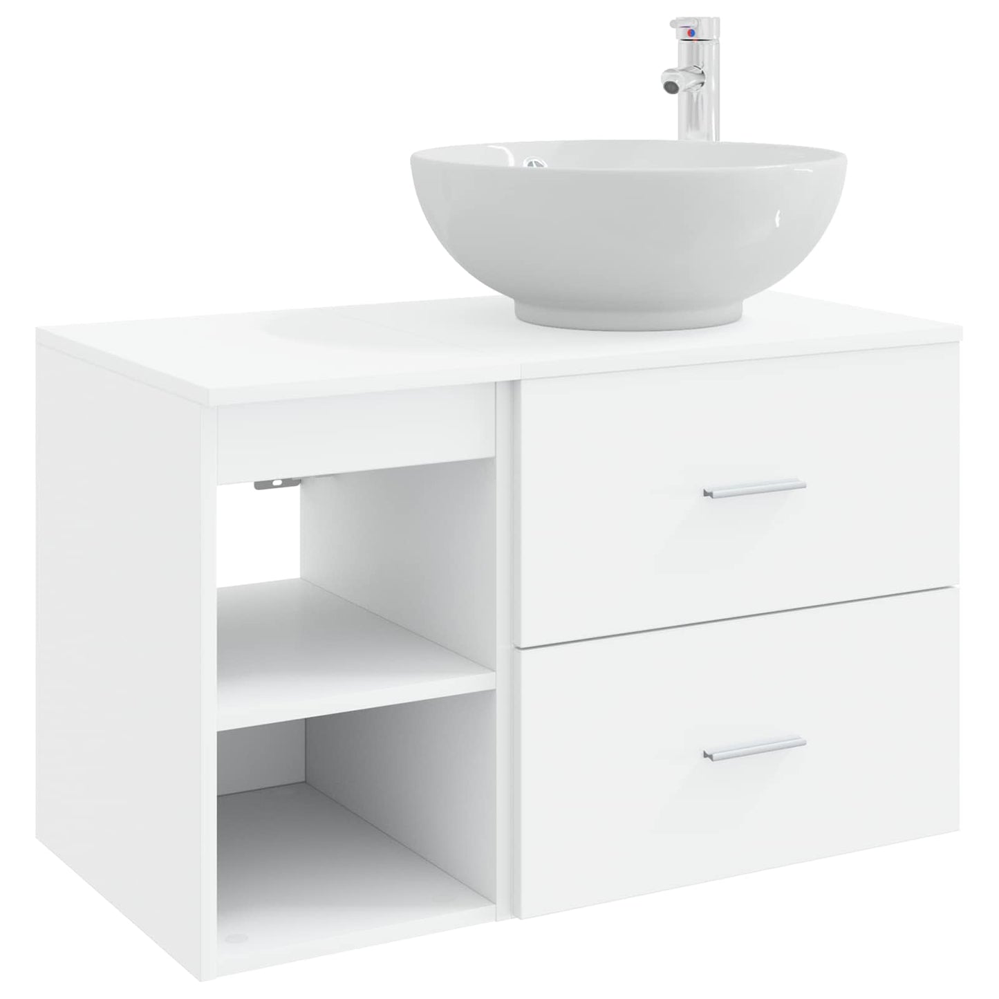 Bathroom Furniture Set 2 pcs White Engineered Wood