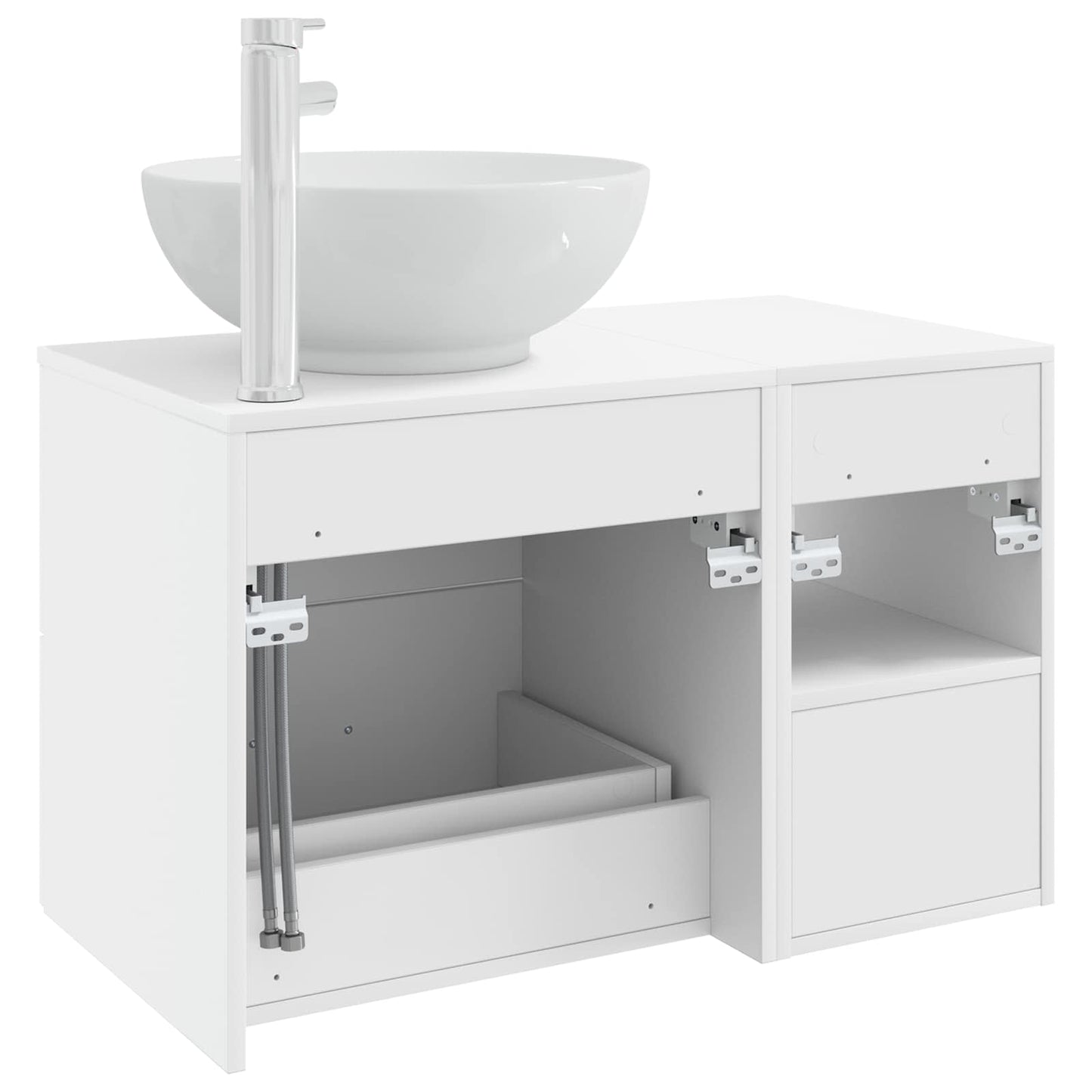 Bathroom Furniture Set 2 pcs White Engineered Wood