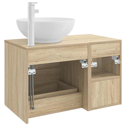Bathroom Furniture Set 2 pcs Sonoma Oak Engineered Wood