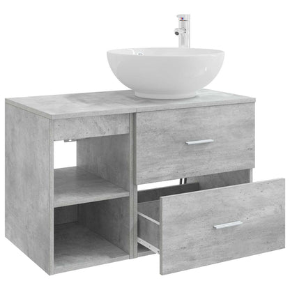 Bathroom Furniture Set 2 pcs Concrete Grey Engineered Wood