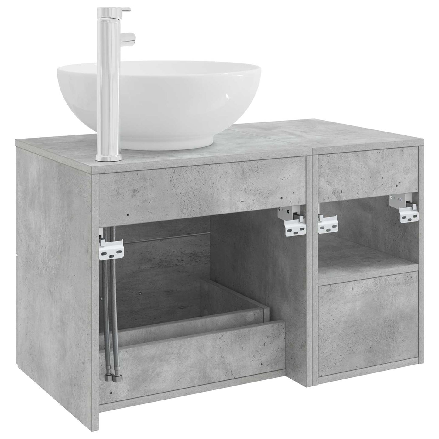 Bathroom Furniture Set 2 pcs Concrete Grey Engineered Wood