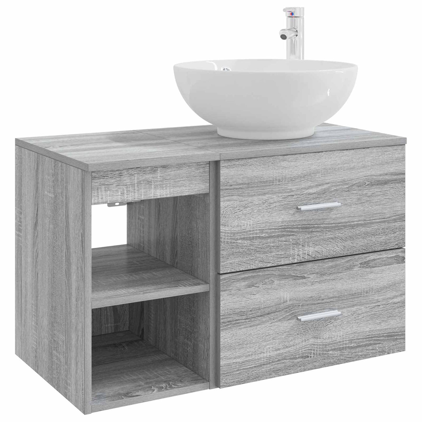 Bathroom Furniture Set 2 pcs Grey Sonoma Engineered Wood