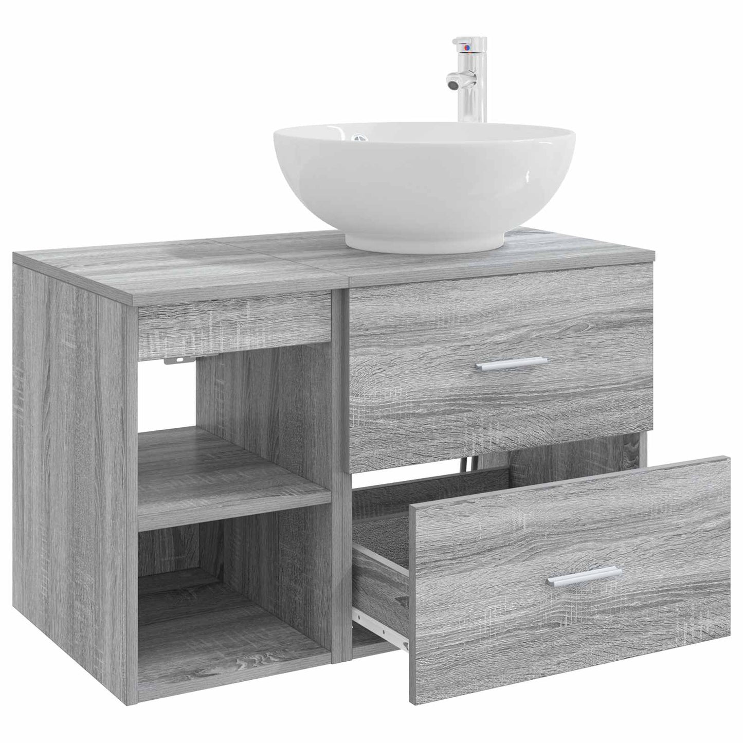 Bathroom Furniture Set 2 pcs Grey Sonoma Engineered Wood