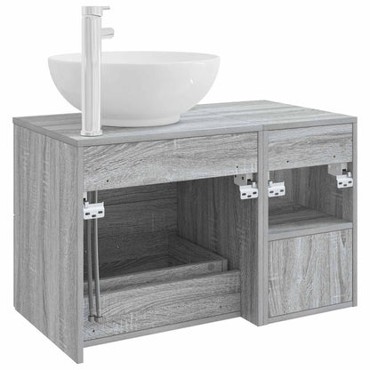 Bathroom Furniture Set 2 pcs Grey Sonoma Engineered Wood